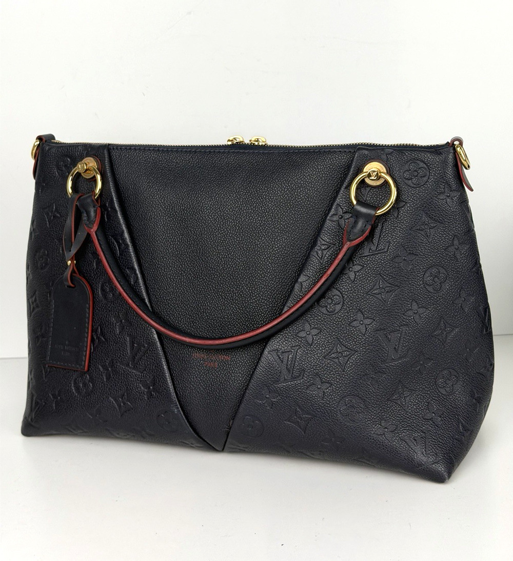 Louis Vuitton V Tote Shoulder Bag MM in LV Monogram Empreinte Leather 2019 S21